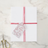 Happy Valentine’s Day – Ribbon Bows | Minimal Love Geschenkanhänger (Mit Garn)