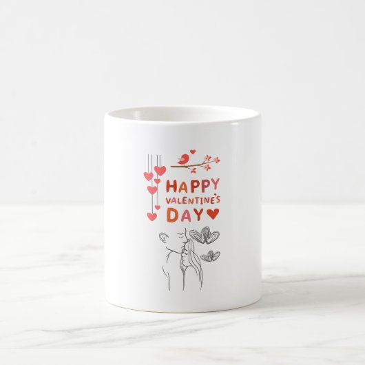 Happy Valentine’s Day – Romantic Couple Kaffeetasse (Mittel)