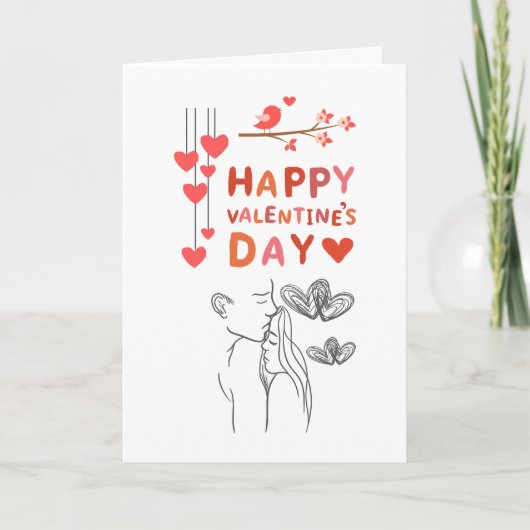 Happy Valentine’s Day – Romantic Couple Karte (Vorderseite)