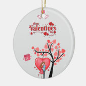 Happy Valentine’s Day – Romantic Couple  Keramik Ornament (Links)