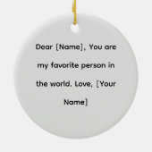 Happy Valentine’s Day – Romantic Couple  Keramik Ornament (Hinten)