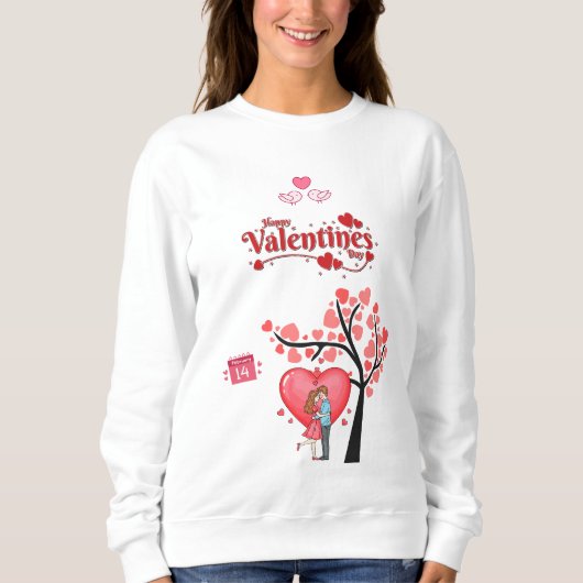 Happy Valentine’s Day – Romantic Couple Sweatshirt (Vorderseite)