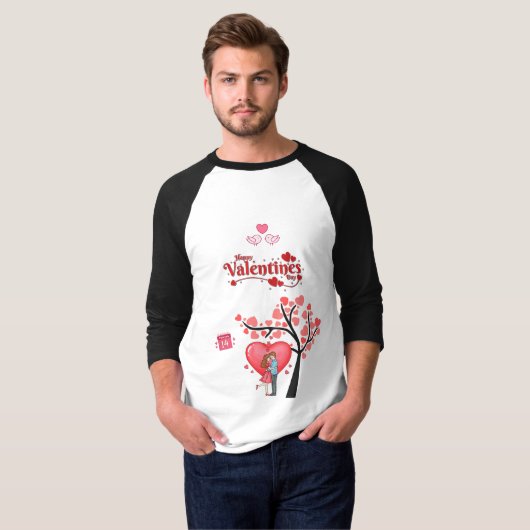 Happy Valentine’s Day – Romantic Couple T-Shirt (Vorne ganz)