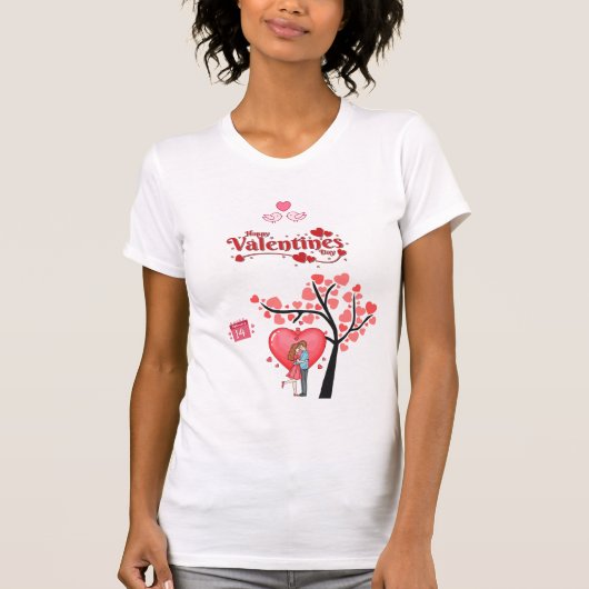 Happy Valentine’s Day – Romantic Couple T-Shirt (Vorderseite)