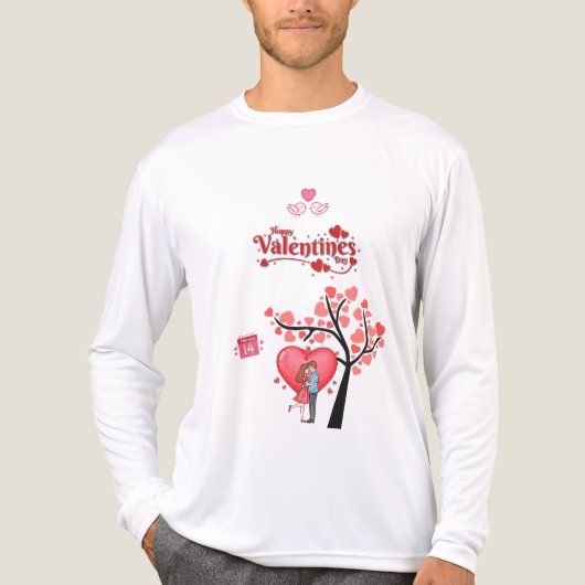 Happy Valentine’s Day – Romantic Couple Tri-Blend Shirt (Vorderseite)