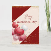 Happy Valentine’s Day Romantic Heart Greeting Card Karte (Rückseite)