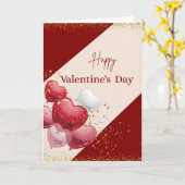 Happy Valentine’s Day Romantic Heart Greeting Card Karte (Gelbe Blume)