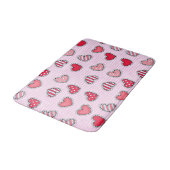 Happy Valentine’s Day Romantic Red Heart Keepsake Badematte (Schrägansicht)