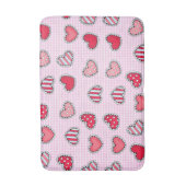 Happy Valentine’s Day Romantic Red Heart Keepsake Badematte (Vorderseite Vertikal)