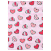 Happy Valentine’s Day Romantic Red Heart Keepsake Klemmbrett (Rückseite)