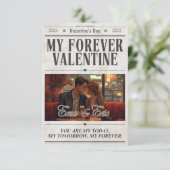 Happy Valentine’s Day Romantic Wall Art  Dankeskarte (Stehend Vorderseite)