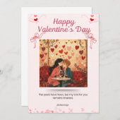 Happy Valentine’s Day Romantic Wall Art | Love Dankeskarte (Vorne/Hinten)