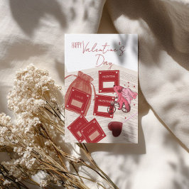 Happy Valentine’s Day – Tickets & Puppy on Bicycle Feiertagskarte