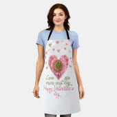 Happy valentine schürze (Getragen)