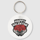 Happy Valentine Selbst Knochen brauchen Liebe Schlüsselanhänger (Rückseite)