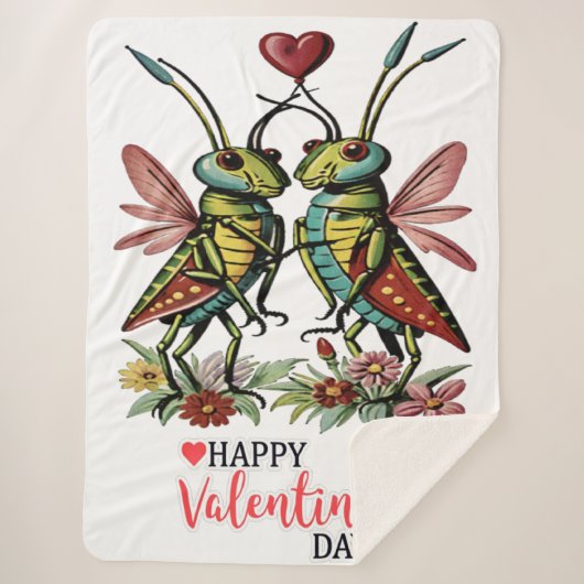 Happy valentine sherpadecke (Vorderseite)
