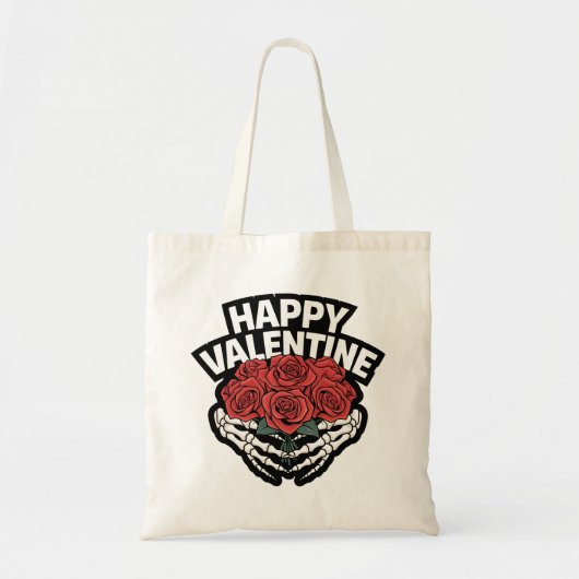Happy Valentine Sogar Knochen brauchen Liebe Tote Tragetasche (Vorne)