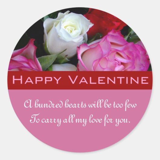 Happy Valentine Sticker (Vorderseite)