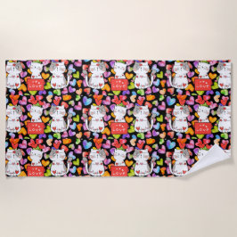 Happy Valentine Strandtuch