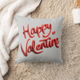 Happy Valentine Sweet Romantic Throw Pillow Kissen