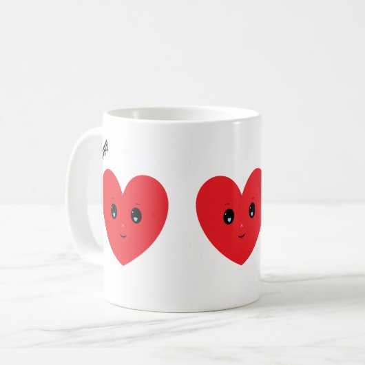 Happy Valentine Sweetheart Kaffeetasse (Vorderseite Links)