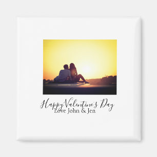 Happy Valentine Tag Liebe hinzufügen Namen Foto ei Magnet