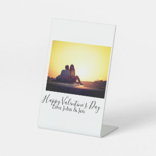 Happy Valentine Tag Liebe hinzufügen Namen Foto ei Sockelschild