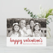 Happy Valentine | Valentinstag - Fotokarte Feiertagskarte (Stehend Vorderseite)