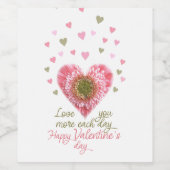 Happy valentine weinetikett (Einzelnes Label)