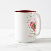 Happy valentine zweifarbige tasse (VorderseiteRechts)