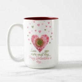Happy valentine zweifarbige tasse