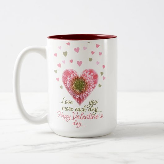 Happy valentine zweifarbige tasse (Links)