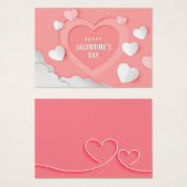 Happy valentiner Visitenkarte (Vorne & Hinten)