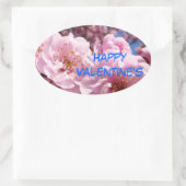 Happy Valentine's Aufkleber Rosa Blüten Frühling (Tasche)
