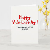 Happy Valentines Ay Naughty Card Karte (Gelbe Blume)
