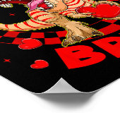 Happy Valentine's Bruh Funny Dinosaur Valentine Me Poster (Ecke)