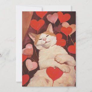 Happy Valentines Cat Feiertagskarte