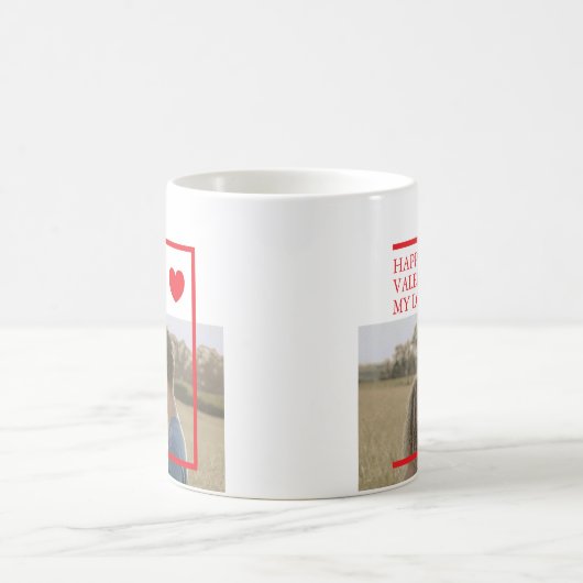 Happy Valentines Custom Photo Kaffeetasse (Mittel)