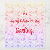 Happy Valentine's Customize Liebe Wine Label Weinetikett (Einzelnes Label)