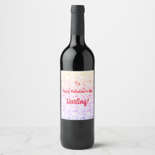 Happy Valentine's Customize Liebe Wine Label Weinetikett