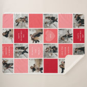 Happy Valentines Day 12 Photo Grid Sherpadecke (Vorderseite (Horizontal))