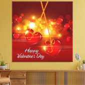 Happy Valentine's Day 17 Wrapped Canvas Leinwanddruck (Insitu (Wohnzimmer))