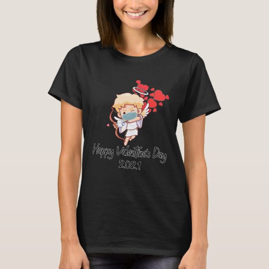 Happy Valentine's Day 2021 Cute Cupid Gift During  T-Shirt (Vorderseite)