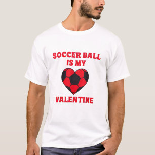 Happy Valentine's Day 2022 Fußball Herz T-Shirt