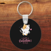 Happy Valentine's Day 2023 - Cats Lover Valentine Schlüsselanhänger (Vorderseite)