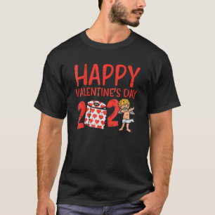 Happy Valentines Day 2023 Cupid Gesicht Maske Quar T-Shirt