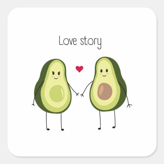 Happy Valentine's Day 2023 Funny Image Niedlich Quadratischer Aufkleber (Vorderseite)