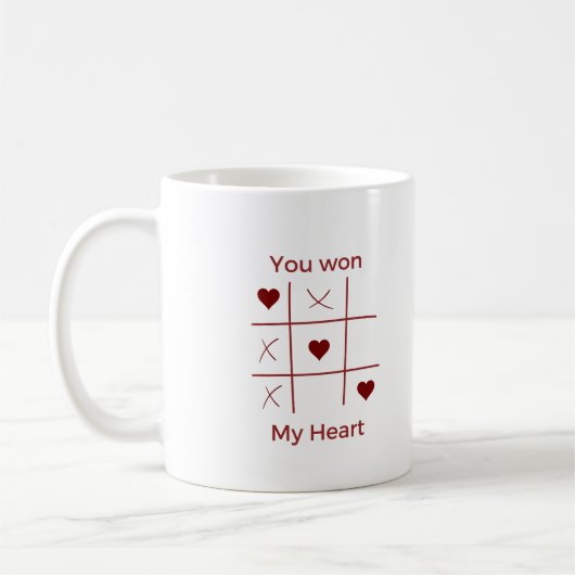 Happy Valentine's Day 2023 Ideen - Du gewann mein  Kaffeetasse (Links)