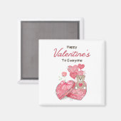 Happy Valentine's Day 2023 - Liebe Images Trendy Magnet (Vorderseite/Rückseite)