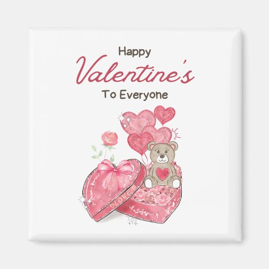 Happy Valentine's Day 2023 - Liebe Images Trendy Magnet (Vorne)